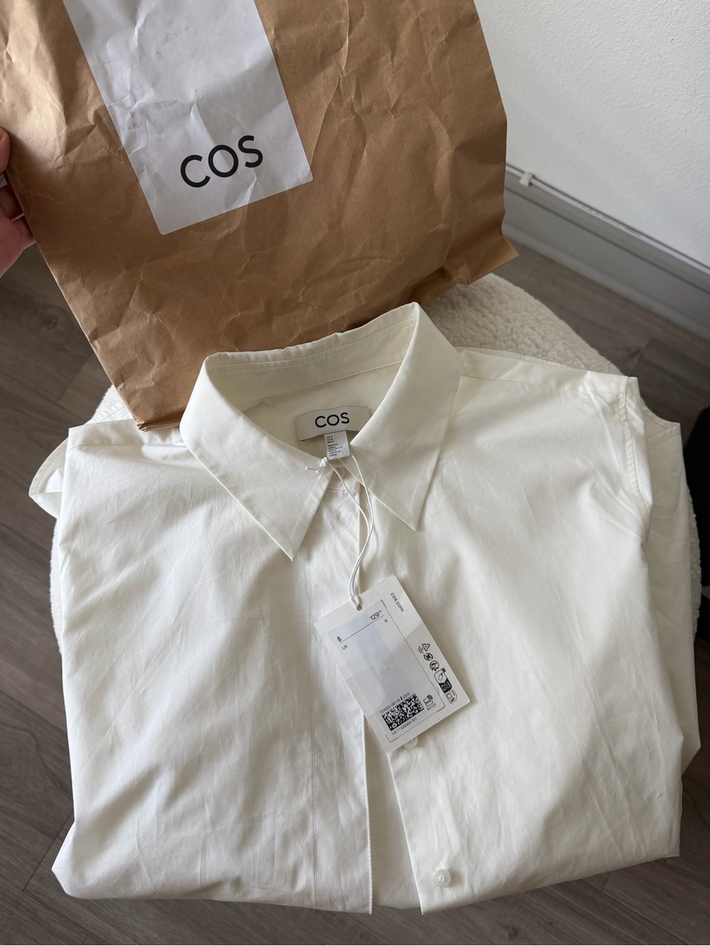COS White Tailored Cotton Shirt - Picture 2 of 11